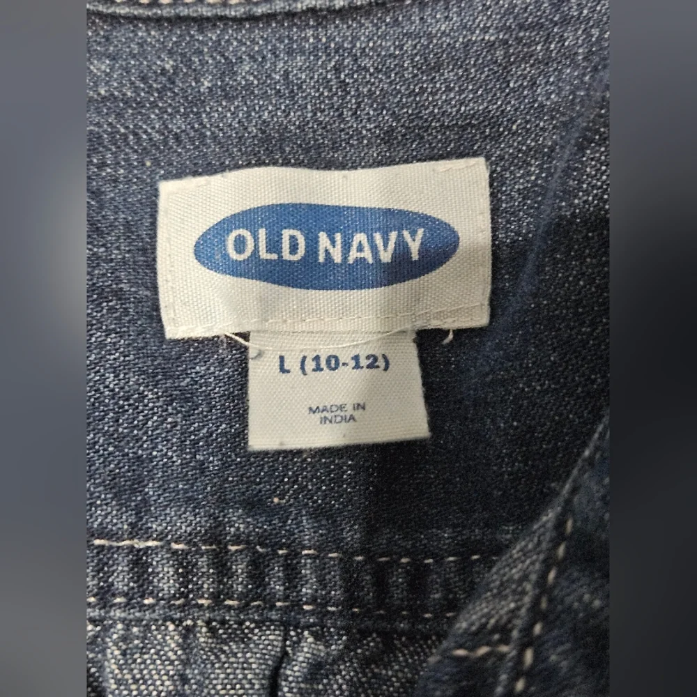 Old Navy denim belted shirtdress Girls Size L 10-12 - Picture 7 of 7